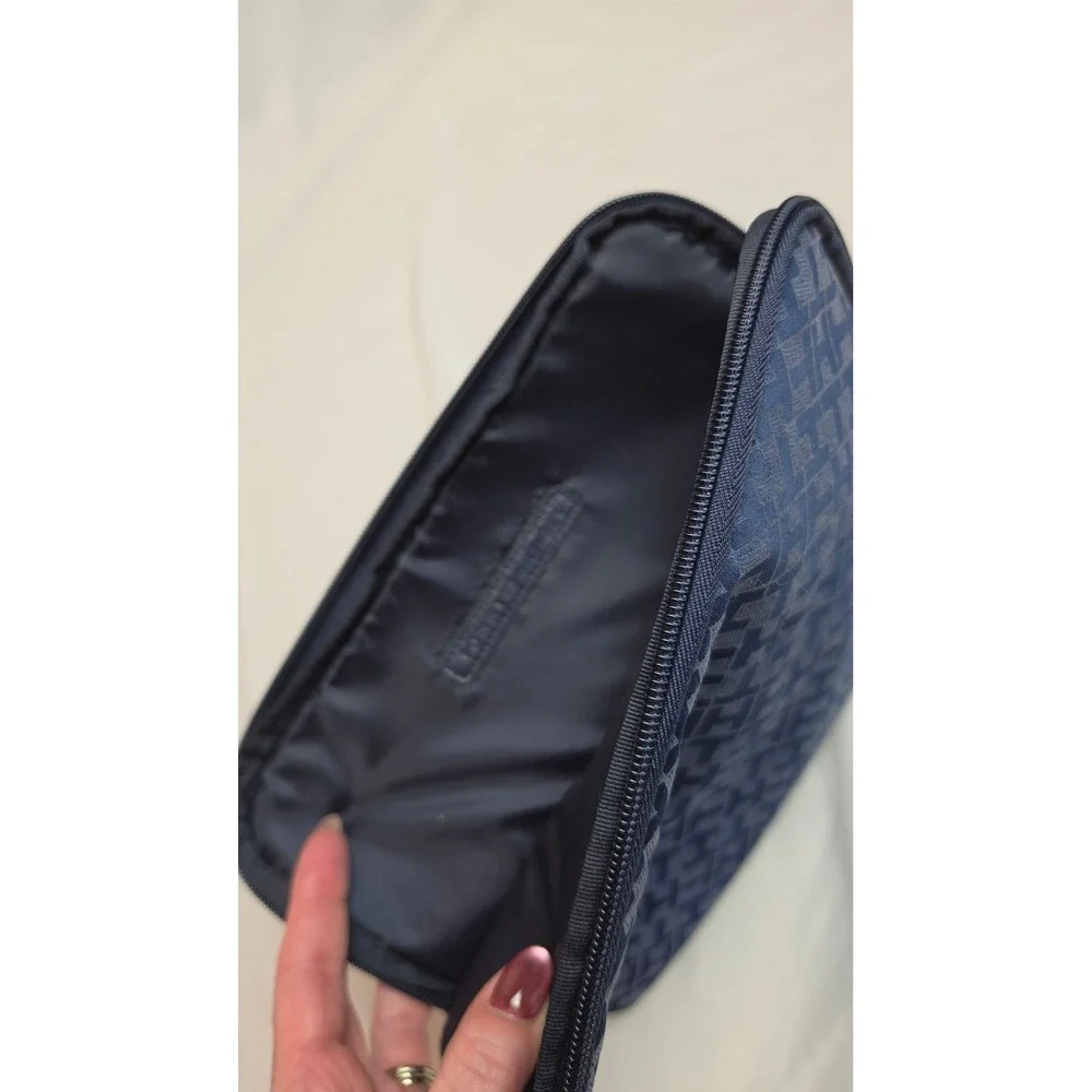 Tommy Hilfiger Navy Blue Monogram iPad Sleeve 11 inch Tablet Case Tech Pouch
